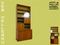 WMK # Stilvoller & gut erhaltener modularer 60er Jahre Designer Bücherschrank v. Bruno Knoblauch für VEB Hellerau # Bücherregal Büchervitrine Highboard Vitrine Regal Barschrank Mid-Century DDR Vintage Friedrichshain-Kreuzberg - Friedrichshain Vorschau