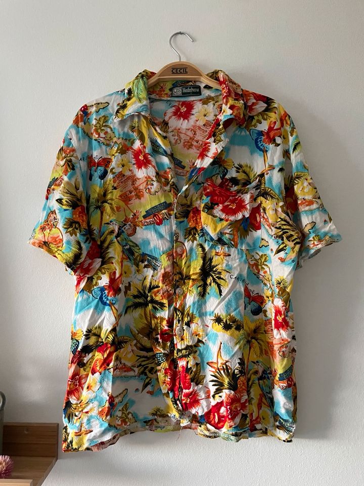 Original True Vintage Hawaii Hemd Muster Hemd Bluse in Melle