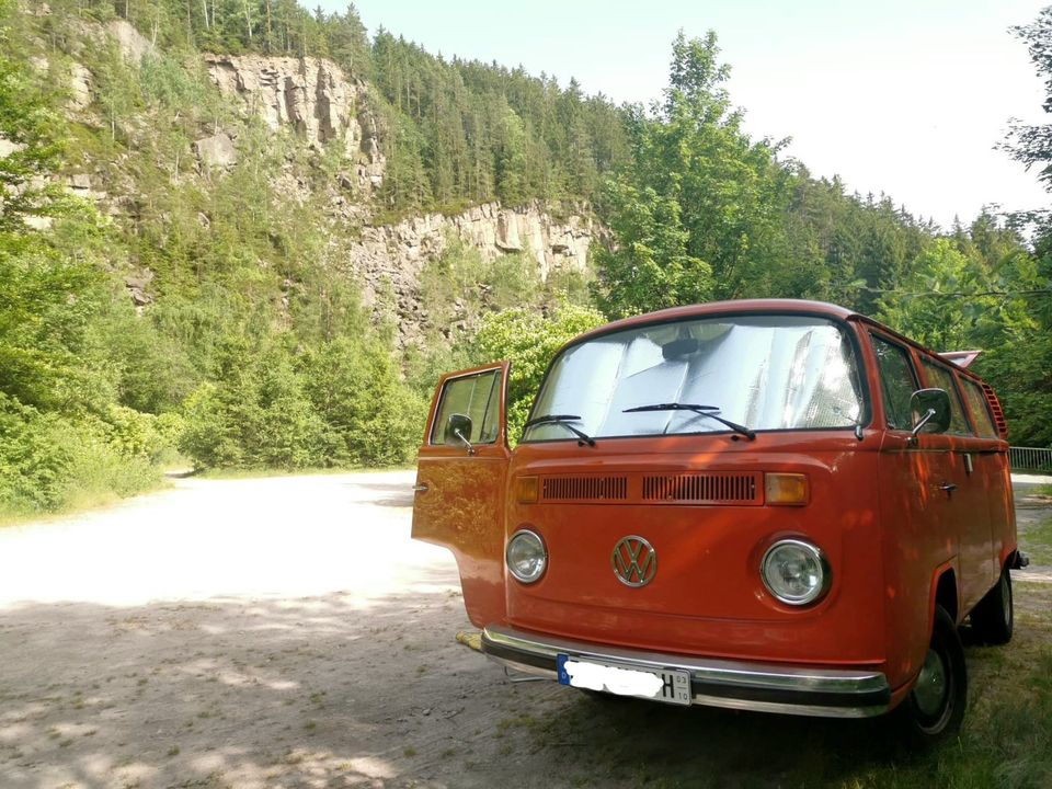 VW T2B Bus Westfalia Bulli 70 PS Oldtimer Camper TÜV + H-Kennz in Erfurt