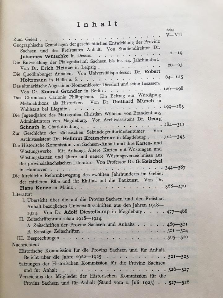 Sachsen und Anhalt Jahrbuch der Historischen Kommission - 1925 in Berlin