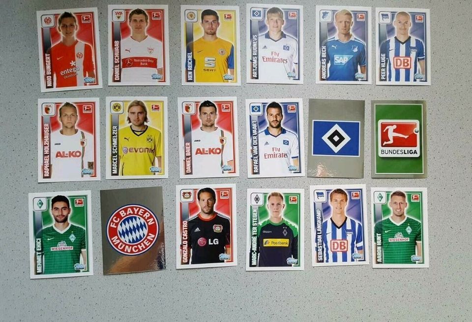 Fussball Bundesliga offizielle Sticker 2013/2014 in Weil im Schönbuch