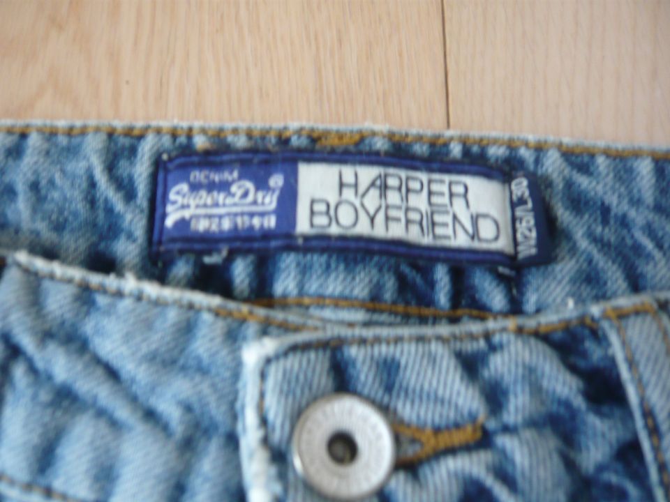 SUPERDRY JEANS, Harper Boyfriend, W26/L30, Patches, wneu in Flensburg