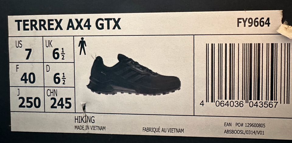 adidas Herren Terrex Ax4 GTX Trekking-& Wanderhalbschuhe Gr. 6,5 in Weida