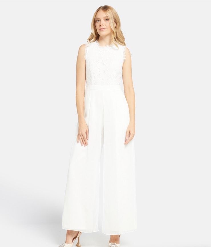 APART Overall/Jumpsuit für Hochzeit, geblümtes Design, weiß, 42 in Pinneberg