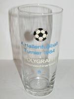 DDR Glas 10. Hallenfußball-Turnier 1984; Polygraph Druckmaschinen Bayern - Königstein Vorschau
