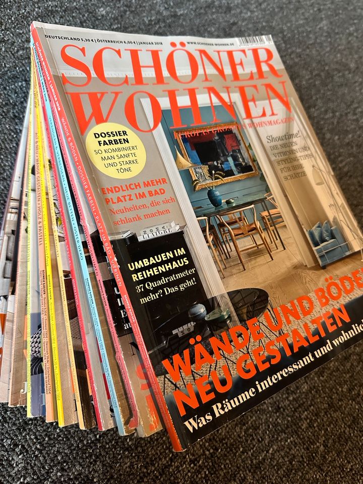 Zeitschriften Schöner Wohnen 2018 komplett Wohnmagazin in Siegen