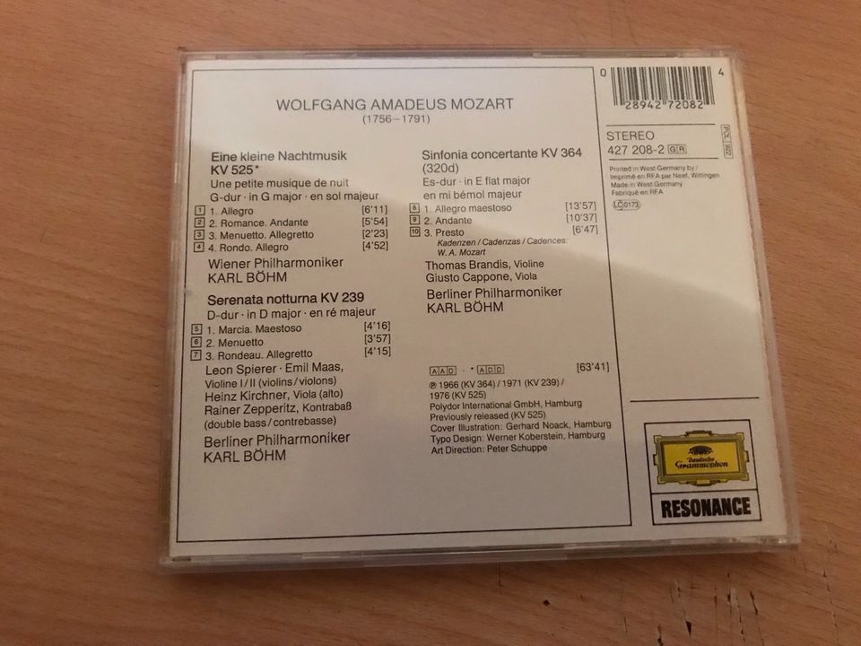 CD, Mozart, Eine kleine Nachtmusik in Kahla