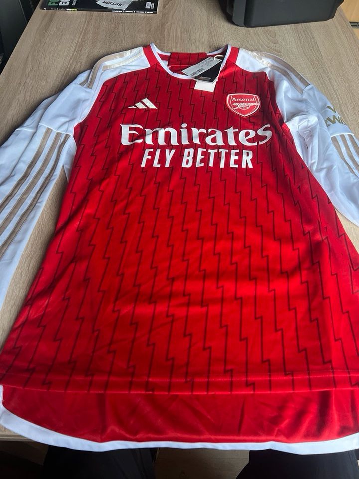 adidas FC Arsenal London langarm Trikot Home 2023/2024 Rot Weis in Büren