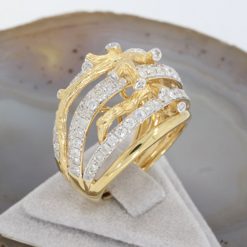 WERT 9800 € BICOLOR BRILLANT RING 750er/18 K GOLD vxlt 88762 in Essen