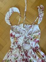 Kleid Rückenfrei Schnürung Blumen geblümt rosa Maxi Lang Volant Baden-Württemberg - Heidelberg Vorschau