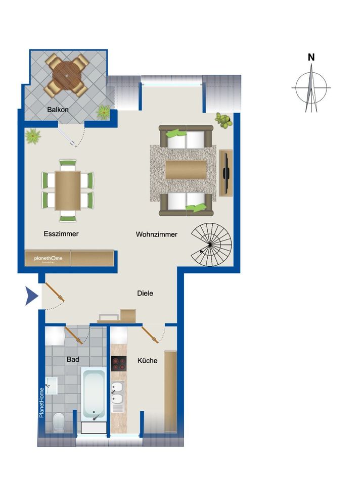 3-Zimmer-Maisonettewohnung: Ein Wohntraum in grüner Oase in Frankfurt-Bonames in Frankfurt am Main