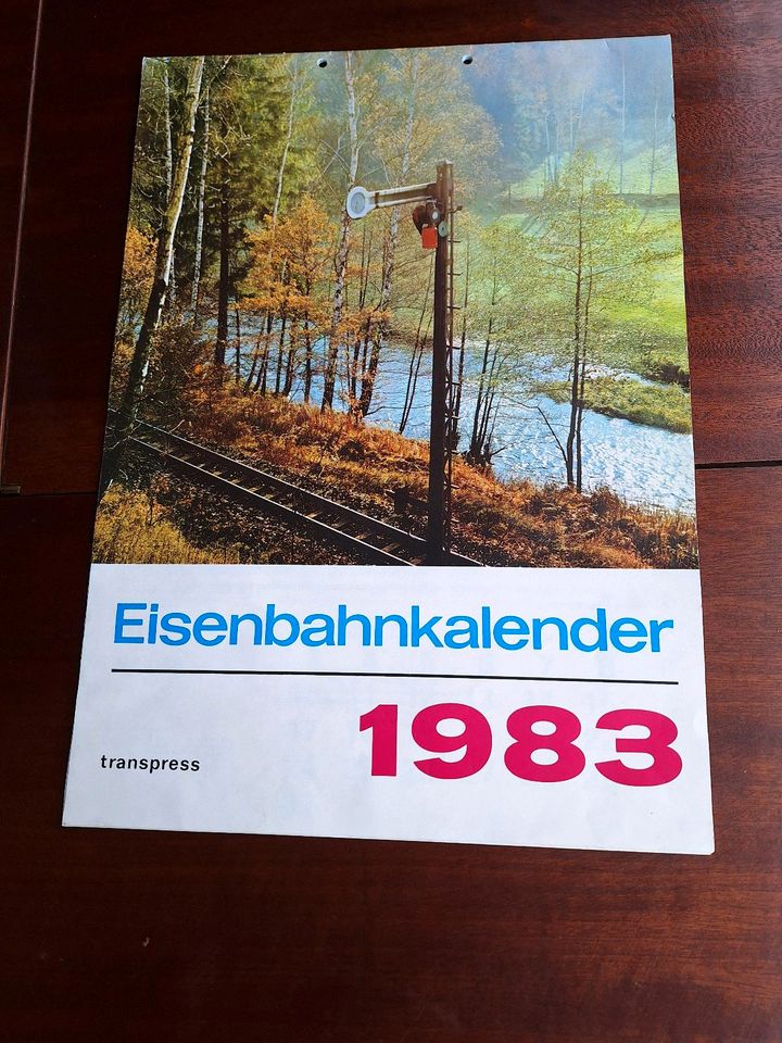 Kalender Eisenbahn 1983 Eisenbahnkalender transpress in Sitzendorf