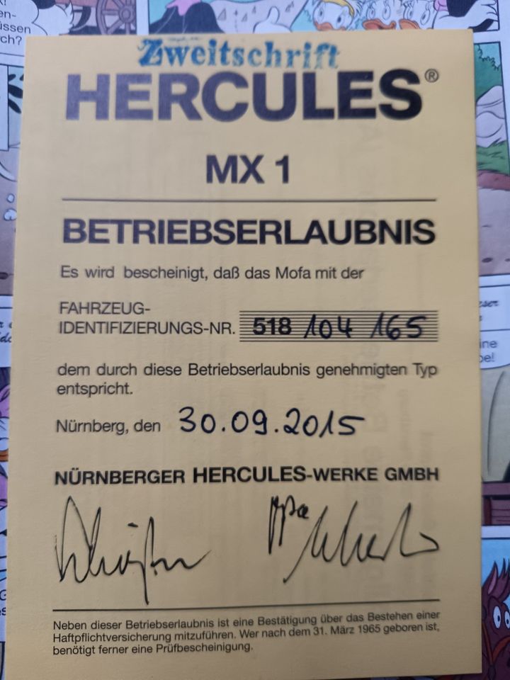 HERCULES MX1 mit ZWEITSCHRIFT in Warburg