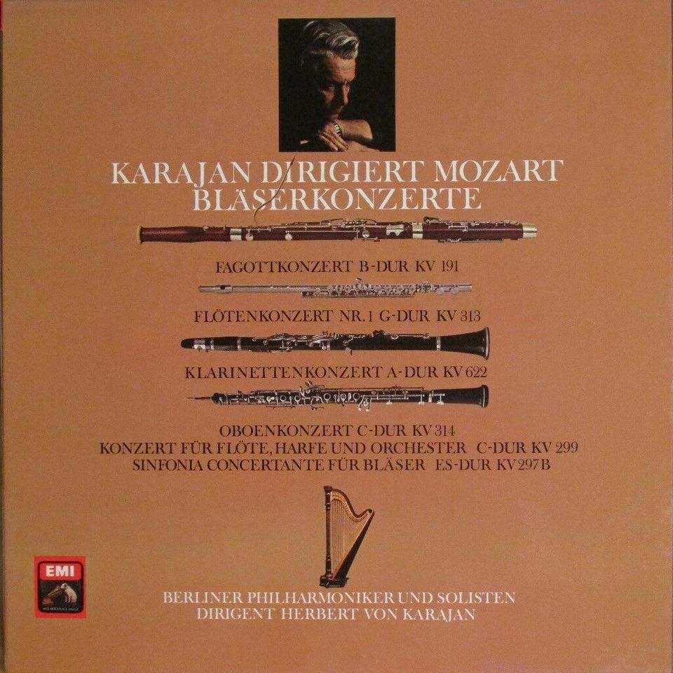 Bläserkonzerte - Karajan dirigiert Mozart - Box mit 3 Vinyl-LPs in Ainring