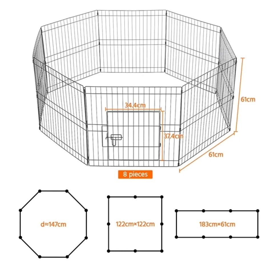 Welpenauslauf 8 Teile Welpenlaufstall Laufgitter Freilauf in Berlin