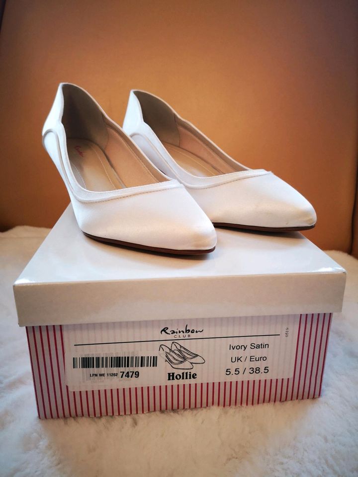 Hochzeitsschuhe Brautschuh Rainbow Club Hollie ivory Gr 38,5(5,5) in Bischofswerda