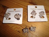 3 Paar Ohrringe Modeschmuck Strass 2 x Clips 1 x Stecker NEU Niedersachsen - Scheeßel Vorschau