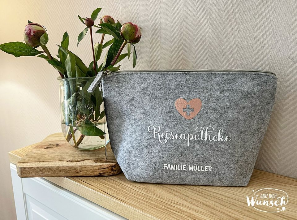 Personalisierte Reiseapotheke/ Tasche aus Filz/ Geschenk in Elsfleth