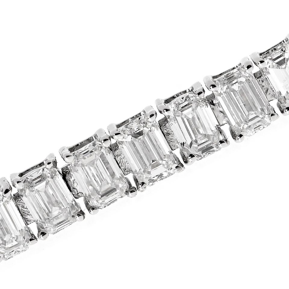 Tennis Armband, Diamantarmband, Emmerald Fancy Cut 4,52Ct in München