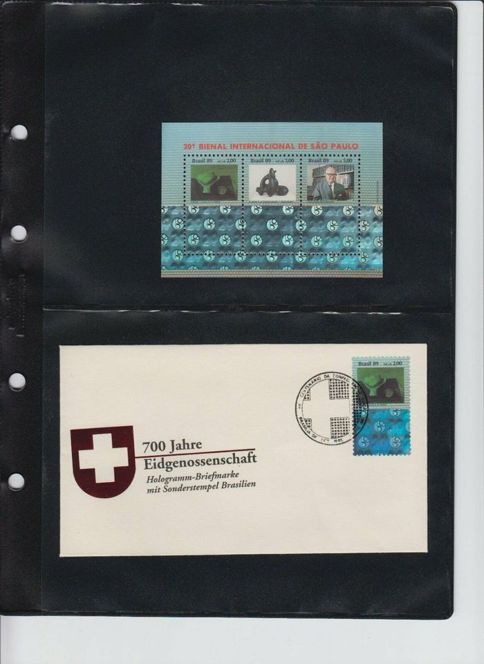 Album Hologramm Briefmarken Briefe Postkarten in Borken