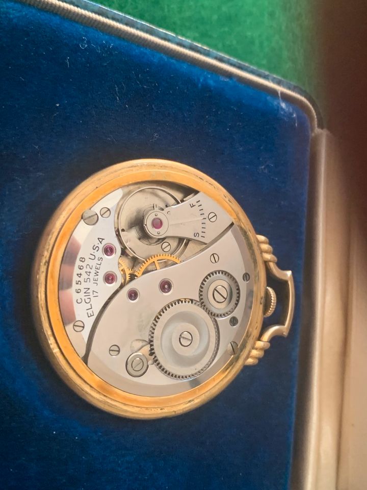 Taschenuhr, Elgin, Goldfilled in Hannover