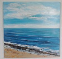 Hand gemalt Acrylbild Wand Bild maritim Meer Strand Leinwand NEU Nordrhein-Westfalen - Bünde Vorschau