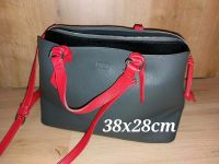 Damen Handtasche S.Oliver grau/rot 38x28cm Bayern - Plattling Vorschau