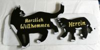 Holz Motiv Katze Willkommen - Handarbeit Baden-Württemberg - Heubach Vorschau