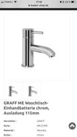 Waschtisch-Einhandbatterie GRAFF ME  Chrom 115 mm Ausladung !! Baden-Württemberg - Waghäusel Vorschau