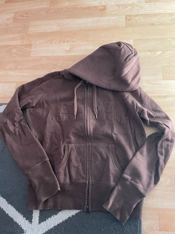 SEHR GUTER ZUSTAND!!! H&M Damen Braune Hoodie-Jacke, Gr. L in Hirschaid