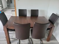 Esszimmertisch und Esszimmerstühle, braun Hessen - Dietzhölztal Vorschau