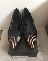 Gucci Damen Pumps Neuwertig Gr 41,5 Leder Schwarz Creme West - Nied Vorschau