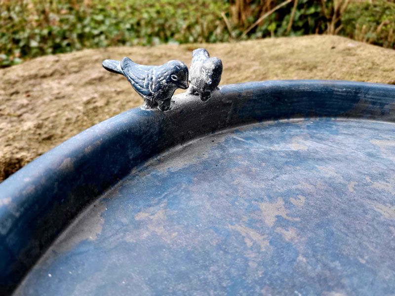 Große, flache Vogeltränke 71cm rostfrei Vintage Wasserschale *NEU in Osnabrück