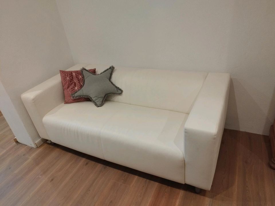 Klippan Leder Weiß Sofa Couch Wie