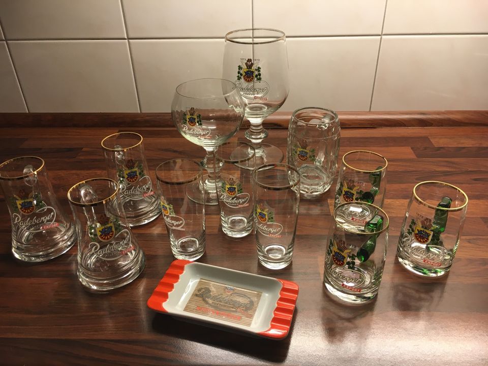 Radeberger Bierfans! Ausgefallene Gläsersammlung 70/80 Iger Jahre in Seeshaupt