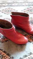 Lederstiefelette rot Wedges Bayern - Illertissen Vorschau