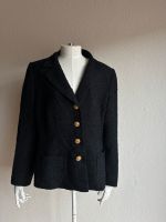 Algo boucle Blazer schwarz Vintage Schulterpolster 38 40 M L Rheinland-Pfalz - Schifferstadt Vorschau