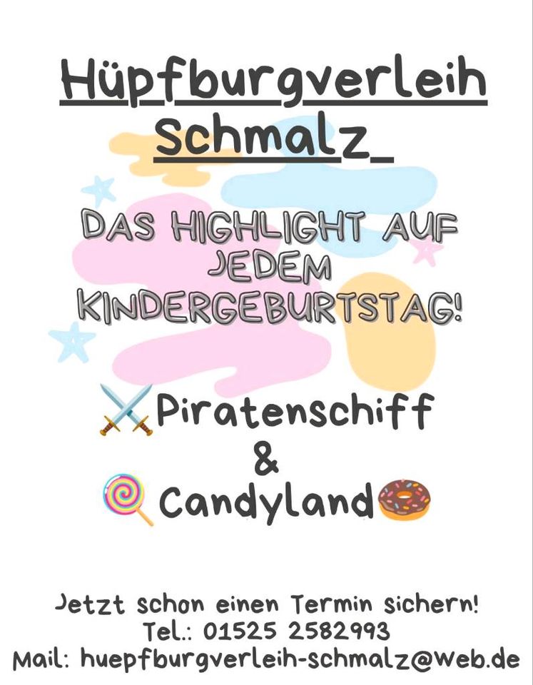 Hüpfburg Candyland, Springburg, Rutsche zu Vermieten/Verleih in Beilngries