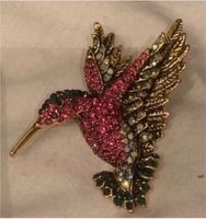 NEU Brosche Anstecknadel Vogel Kolibri Pink Glitzer Strass funkel Nordrhein-Westfalen - Issum Vorschau