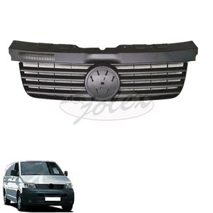 Kühlergrill Grill Clean Schwarz lackiert Leiste Rot für VW T5 GP Facelift  09-15