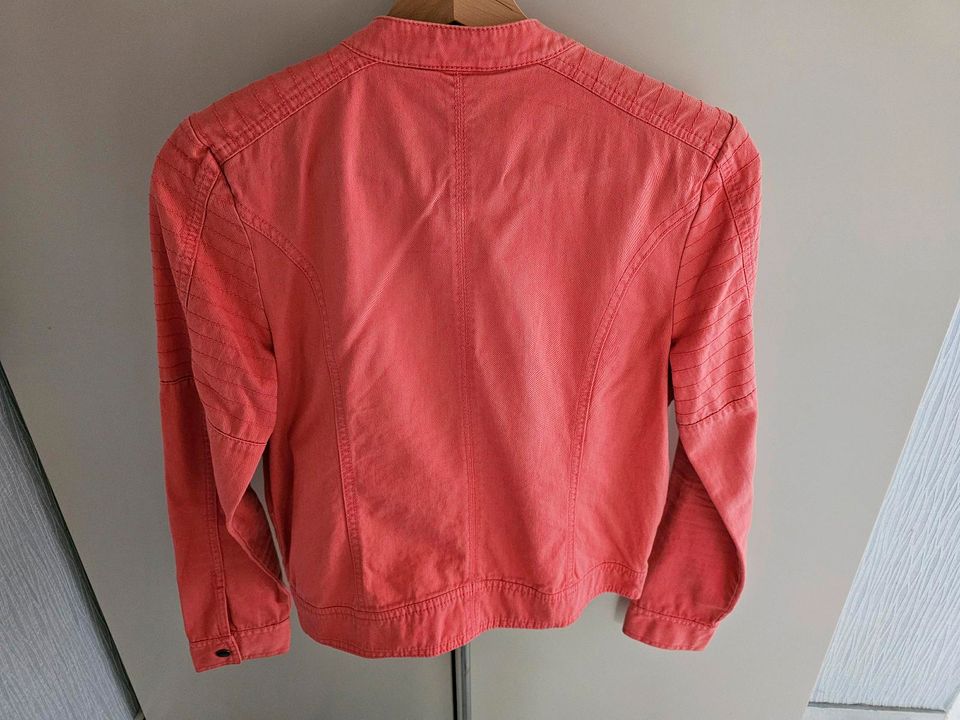 Mädchen Jacke Sommerjacke Bikerjacke koralle Gr.158 in Ginsheim-Gustavsburg