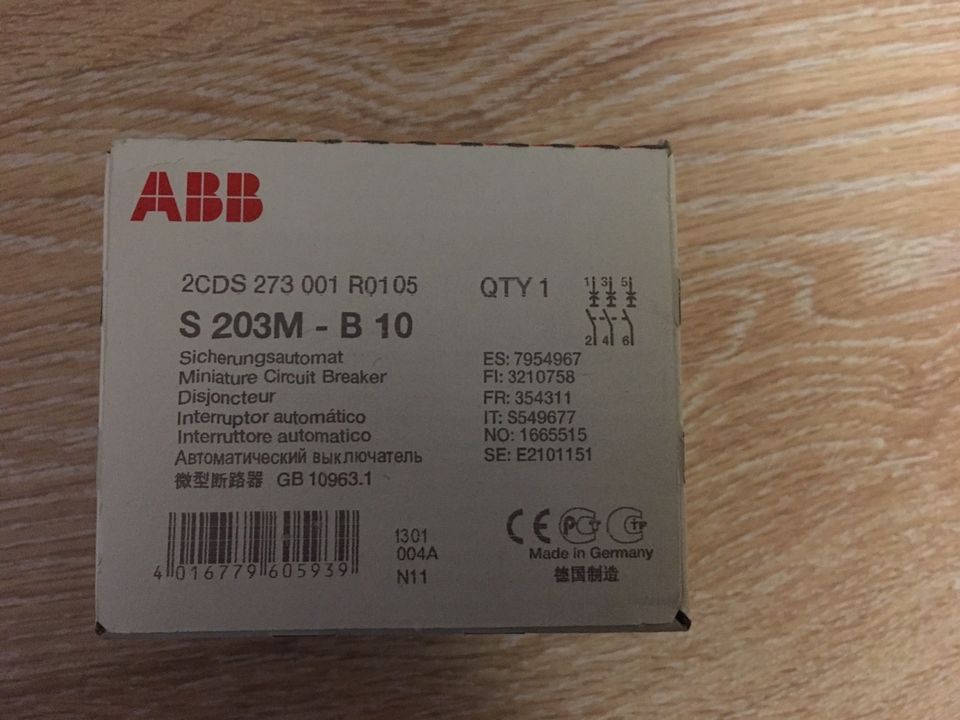 ABB S 203M B10 3polig Sicherungsautomat Leitungsschutzschalter LS in Chemnitz