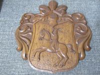 Wappen Holz geschnitzt Pferd und Reiter Dithmarschen - Tellingstedt Vorschau