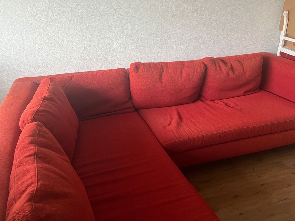 L Form Couch in Rot 260 x 235 Abholung bis 20.4 in Wuppertal