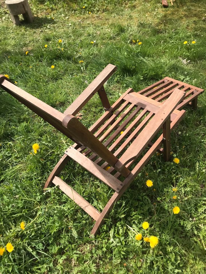 Liegestuhl Teak Holz in Raschau-Markersbach