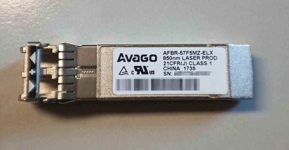 Avago AFBR-57F5MZ-ELX 850nm Tranceiver 16Gbit Short Wave FC SFP+ in Frankfurt am Main