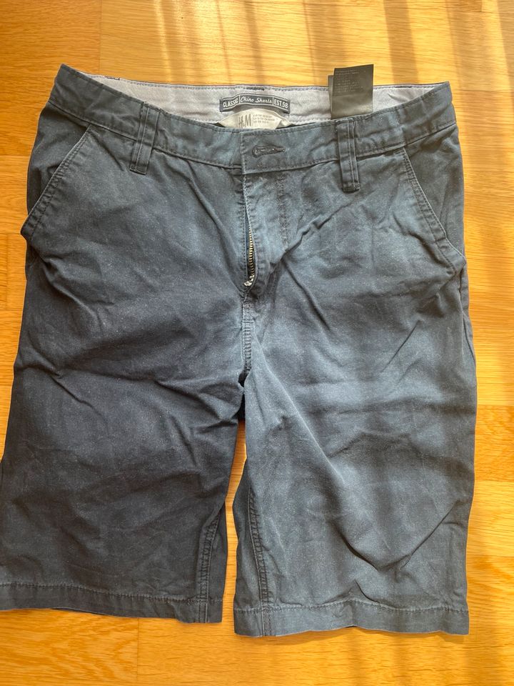 Chino Shorts kurze Hose Gr 158 Jungs H&M dunkelblau in Dettelbach