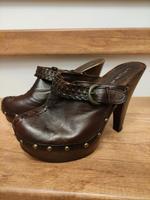 braune Clogs aus Leder 37 Wandsbek - Hamburg Bramfeld Vorschau