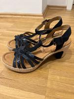 Gabor Damen Schuhe Sandalette (Plateau/ Absatz) Blau, Größe 40 Sachsen-Anhalt - Halle Vorschau