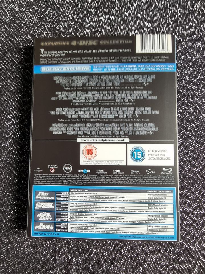 The Fast and the Furious - Blu-Ray Steelbook - UK Import - selten in Schenkelberg